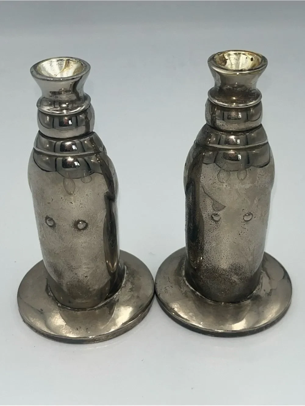 Vintage Mid-Century Towle Penguin Silver Plated Martini Glass Set of Two